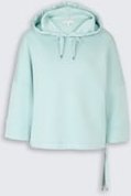 Thumbnail - TOM TAILOR Damen Hoodie Sweatshirt aus Scuba, blau, Uni, Gr. L