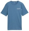 TOM TAILOR Herren T-Shirt mit Print, blau, Uni, Gr. M