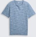 TOM TAILOR Herren T-Shirt in Melange-Optik, blau, Meliert, Gr. S