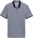 TOM TAILOR DENIM Herren Piqué Poloshirt aus Baumwolle, blau, Uni, Gr. M