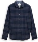 Thumbnail - TOM TAILOR Herren Regular Fit Hemd mit Logo-Stickerei, blau, Kariert, Gr. M