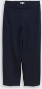 TOM TAILOR Damen TTMIA STRAIGHT Cropped Hose, blau, Uni, Gr. 36/28