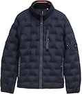 TOM TAILOR Herren Hybrid Lightweight Steppjacke mit Kapuze im Stehkragen, blau, Uni, Gr. S