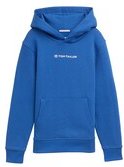 TOM TAILOR Jungen Hoodie Sweatshirt mit Logo-Print, blau, Uni, Gr. 152