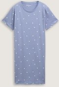 TOM TAILOR Damen Nachthemd mit Punktemuster, blau, Gemustert, Gr. L/40