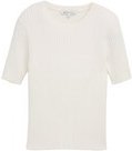 Thumbnail - TOM TAILOR DENIM Damen Strickpullover mit Rippstruktur, weiß, Uni, Gr. XXL