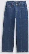 TOM TAILOR DENIM Damen TTADEA BARREL Jeans mit verstellbarer Beinöffnung, blau, Uni, Gr. S