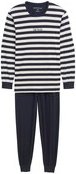 TOM TAILOR Herren Pyjama-Set mit Streifenmuster, blau, Gestreift, Gr. 48