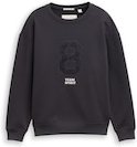 Thumbnail - TOM TAILOR Mädchen Oversize Sweatshirt mit Applikation, grau, Uni, Gr. 128