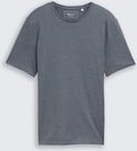 TOM TAILOR DENIM Herren T-Shirt in Melange-Optik, grau, Meliert, Gr. XS