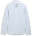 Thumbnail - TOM TAILOR DENIM Herren Regular Fit Hemd mit Logo-Stickerei, blau, Uni, Gr. M