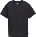 TOM TAILOR Jungen Basic Oversize T-Shirt, schwarz, Uni, Gr. 140