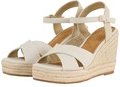 TOM TAILOR Damen Sandalen mit Keilabsatz, beige, Uni, Gr. 40