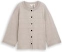 TOM TAILOR Damen Loose Fit Cardigan, grau, Meliert, Gr. XXXL
