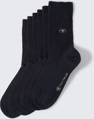TOM TAILOR Damen Socken im 6er-Pack, blau, Uni, Gr. 39-42