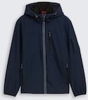 TOM TAILOR Herren Softshell Jacke mit Kapuze, blau, Uni, Gr. S