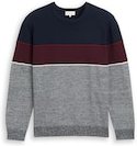 Thumbnail - TOM TAILOR Herren Strickpullover mit Colour Blocking, blau, Colour Blocking, Gr. XXXL