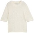 Thumbnail - TOM TAILOR Damen Strickpullover mit Struktur, weiß, Uni, Gr. M
