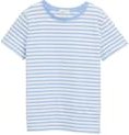 TOM TAILOR DENIM Damen T-Shirt mit Streifenmuster, blau, Gestreift, Gr. XXL