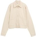 Thumbnail - TOM TAILOR DENIM Damen Overshirt Jacke mit Taschen, weiß, Uni, Gr. M
