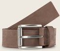 TOM TAILOR Herren TTJAY Ledergürtel mit eckiger Dornschließe, braun, Uni, Gr. 110