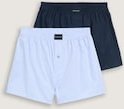 TOM TAILOR Herren Boxershorts aus Baumwolle im 2er-Pack, blau, Kariert, Gr. M