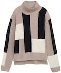Thumbnail - TOM TAILOR Damen Loose Fit Strickpullover mit Colour Blocking, blau, Colour Blocking, Gr. XS