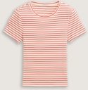 TOM TAILOR Mädchen Ripp T-Shirt mit Muster, blau, Gestreift, Gr. 140