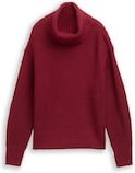Thumbnail - TOM TAILOR Damen Loose Fit Rollkragenpullover, rot, Meliert, Gr. XXXL