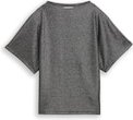 Thumbnail - TOM TAILOR DENIM Damen Glitzer T-Shirt mit Fledermausärmeln, schwarz, Uni, Gr. S