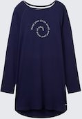 TOM TAILOR Damen Nachthemd mit Print, blau, Print, Gr. S/36