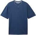 Thumbnail - TOM TAILOR Herren Pyjama T-Shirt in Melange-Optik, blau, Meliert, Gr. 56