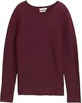 TOM TAILOR Damen Strickpullover aus Bio-Baumwolle, rot, Uni, Gr. XXXL