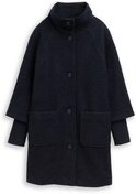 Thumbnail - TOM TAILOR Damen Bouclé Mantel mit Stehkragen, blau, Uni, Gr. S