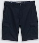 TOM TAILOR Herren Regular Cargo Shorts aus Baumwolle, blau, Uni, Gr. 30
