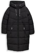 TOM TAILOR DENIM Damen Puffer-Mantel mit Kapuze, schwarz, Uni, Gr. L