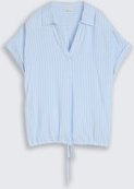 Thumbnail - TOM TAILOR Damen Loose Fit Bluse mit Streifenmuster, blau, Gestreift, Gr. 34