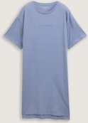 TOM TAILOR Damen Nachthemd mit Logo Print, blau, Logo Print, Gr. L/40