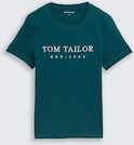 TOM TAILOR Damen T-Shirt mit Logo-Stickerei, grün, Uni, Gr. XXL