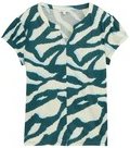 TOM TAILOR Damen T-Shirt mit Muster, grün, Animalprint, Gr. M