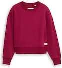 Thumbnail - TOM TAILOR Mädchen Basic Sweatshirt mit Badge, rot, Uni, Gr. 128
