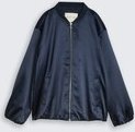 Thumbnail - TOM TAILOR Damen Plus Size - Satin Blouson Jacke mit Bomberkragen, blau, Uni, Gr. 50