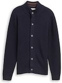Thumbnail - TOM TAILOR Herren Strickjacke mit Knopfleiste, blau, Uni, Gr. XL