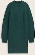 TOM TAILOR DENIM Damen Strickkleid mit Stehkragen, grün, Meliert, Gr. XXL