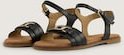 TOM TAILOR Damen Flache Sandalen mit weicher Sohle, schwarz, Uni, Gr. 40