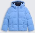 TOM TAILOR Jungen Puffer-Jacke mit abnehmbarer Kapuze, blau, Uni, Gr. 104/110