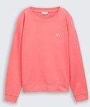 TOM TAILOR Damen Sweatshirt mit Rückenprint, rosa, Uni, Gr. S