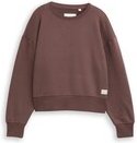 Thumbnail - TOM TAILOR Mädchen Basic Sweatshirt mit Badge, braun, Uni, Gr. 140
