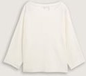 TOM TAILOR Damen Loose Fit Strickpullover, weiß, Uni, Gr. XXL