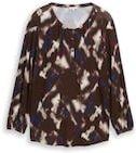 Thumbnail - TOM TAILOR Damen Plus Size - Blusenshirt mit Muster, braun, Gemustert, Gr. 44